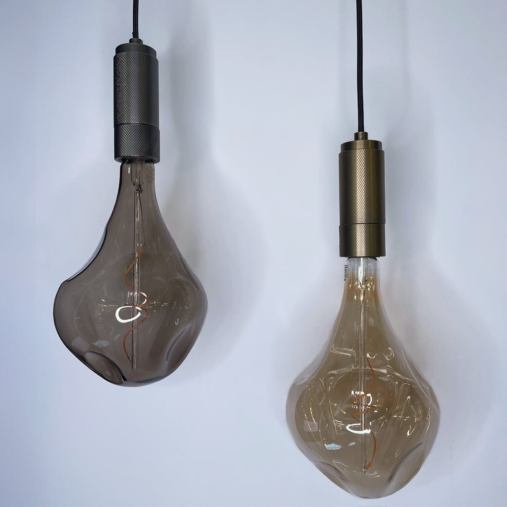 Knurled Metal Suspension with Organic XXL Bulb