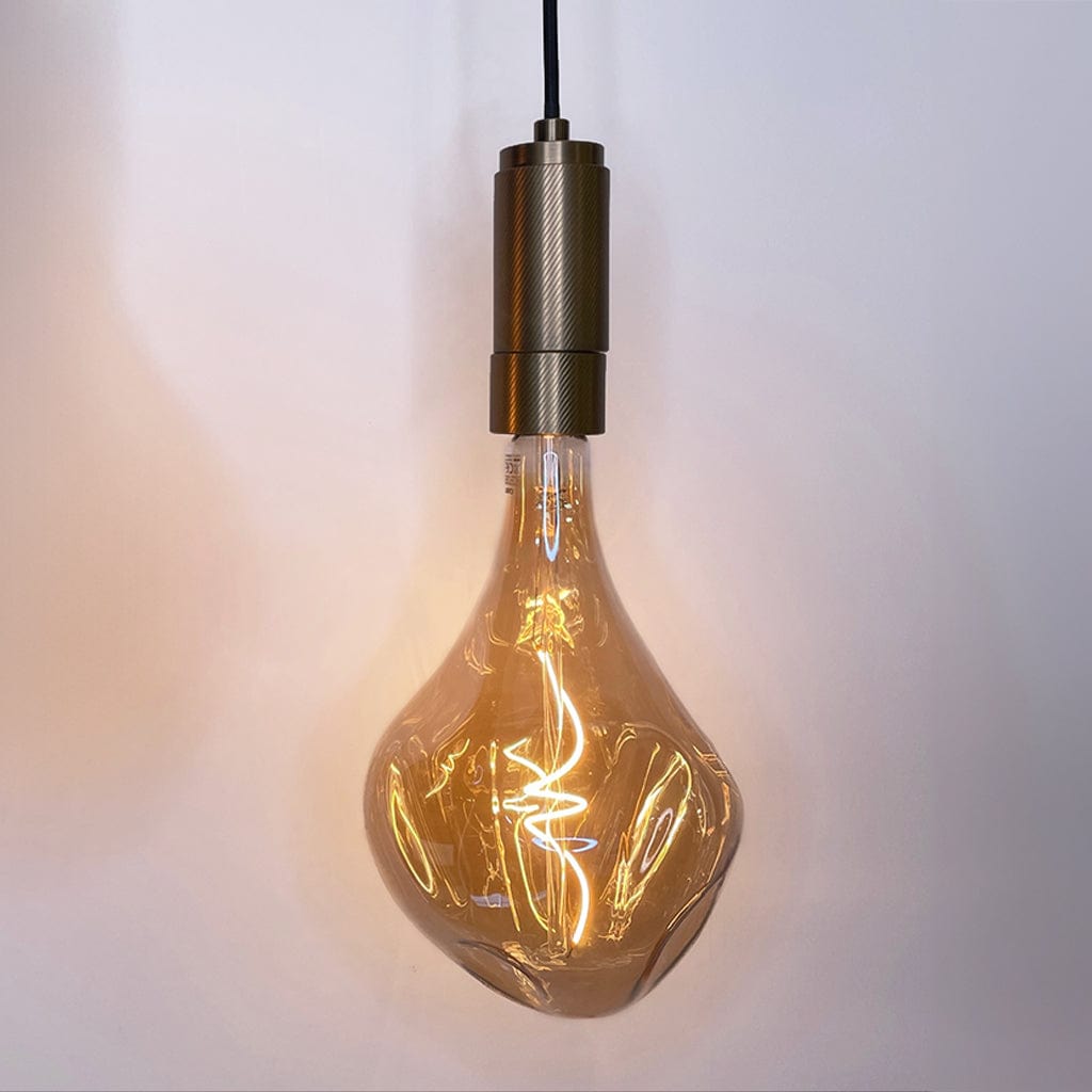 Knurled Metal Suspension with Organic XXL Bulb