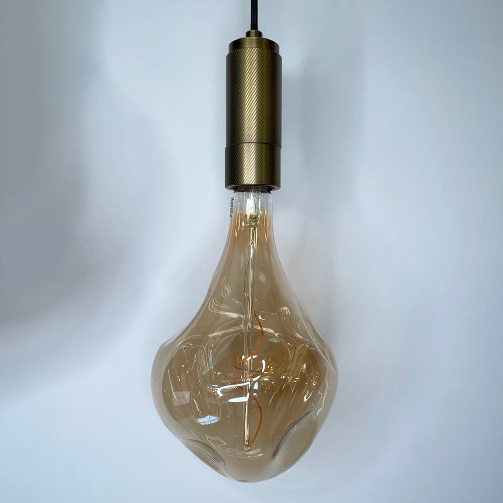 Knurled Metal Suspension with Organic XXL Bulb