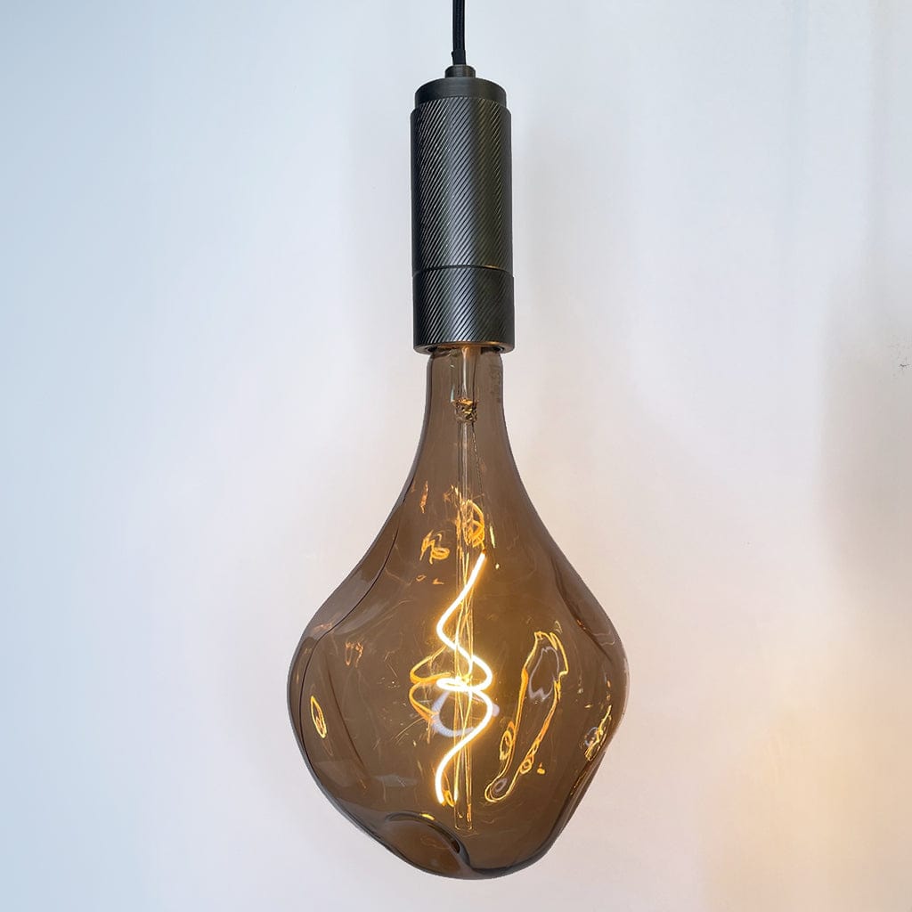Knurled Metal Suspension with Organic XXL Bulb