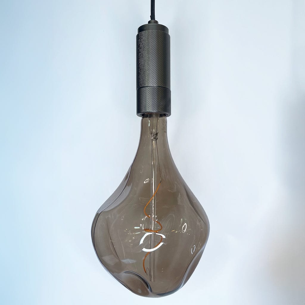 Knurled Metal Suspension with Organic XXL Bulb