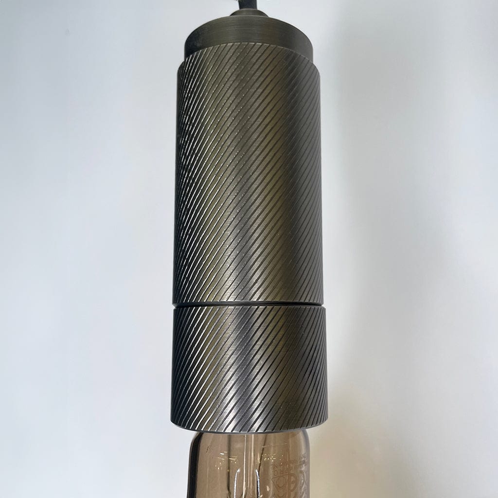 Knurled Metal Suspension with Organic XXL Bulb