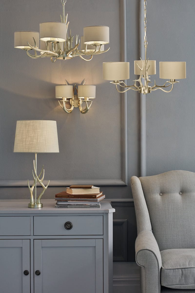 Mulroy 5 Light Antler Chandelier with Shades