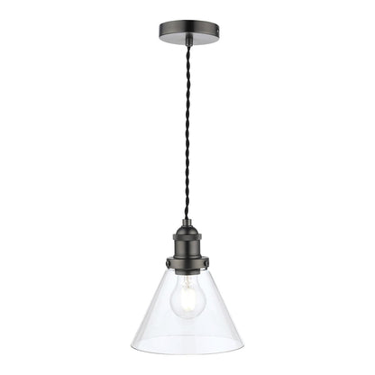 Isaac Pendant Industrial Nickel Glass