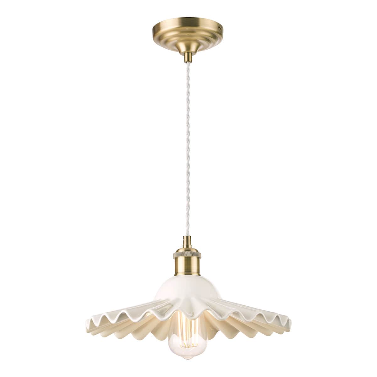 Beca Large Pendant White Ceramic