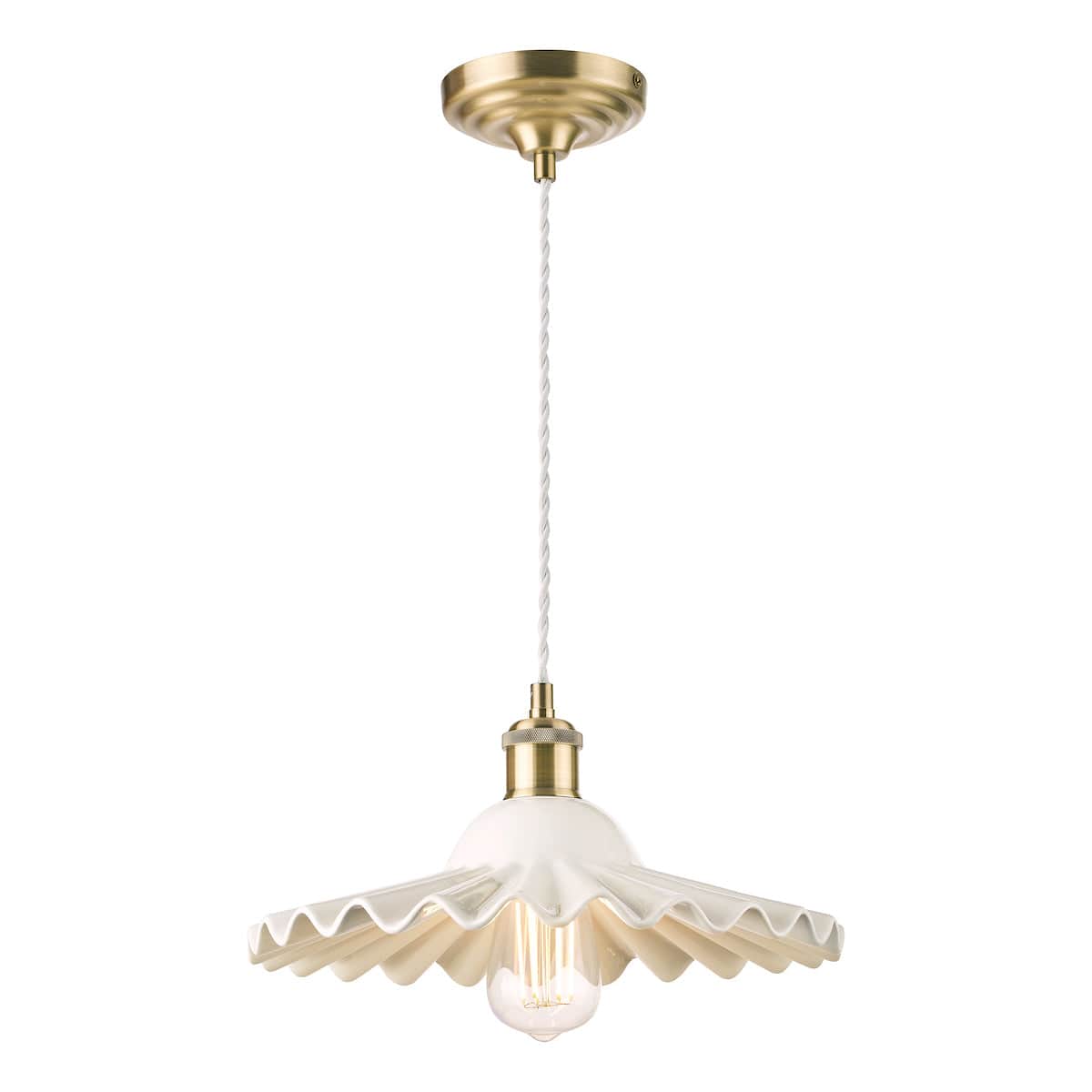 Beca Large Pendant White Ceramic