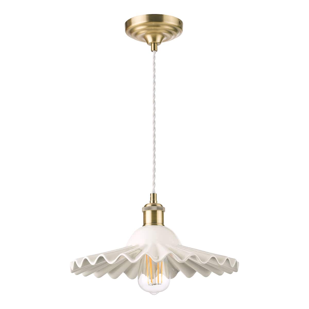 Beca Large Pendant White Ceramic