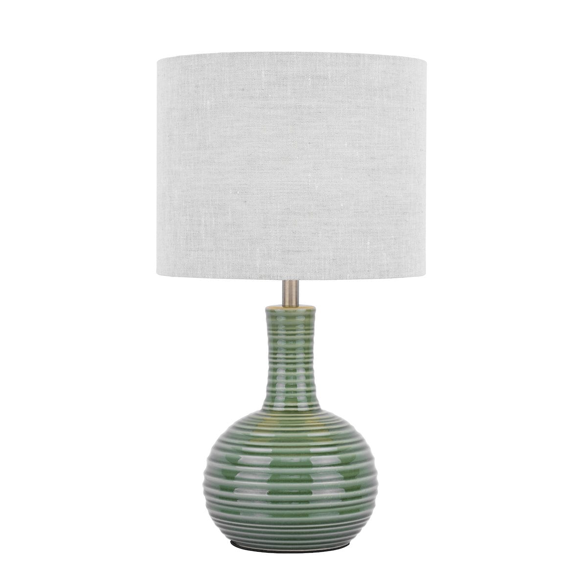 Padley Glazed Green Table Lamp with Shade