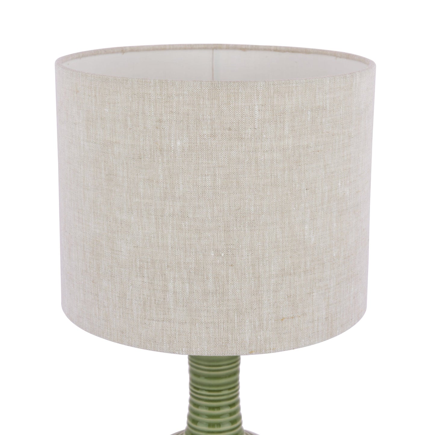 Padley Glazed Green Table Lamp with Shade