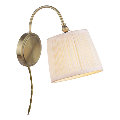 Hemsley 1 Light Antique Brass Wall Light