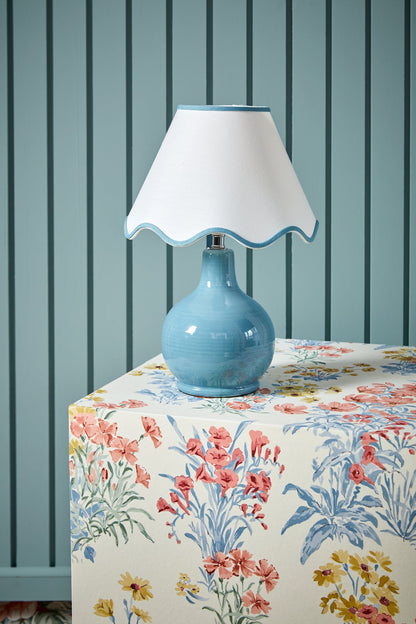 Bramhope Blue Table Lamp with Shade