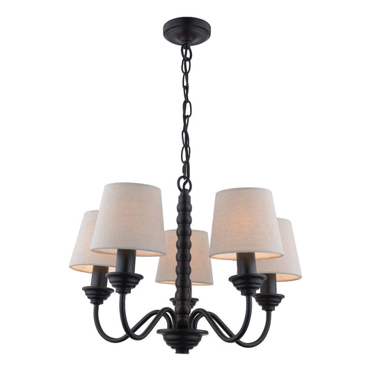 Norbury 5 Light Pendant Black