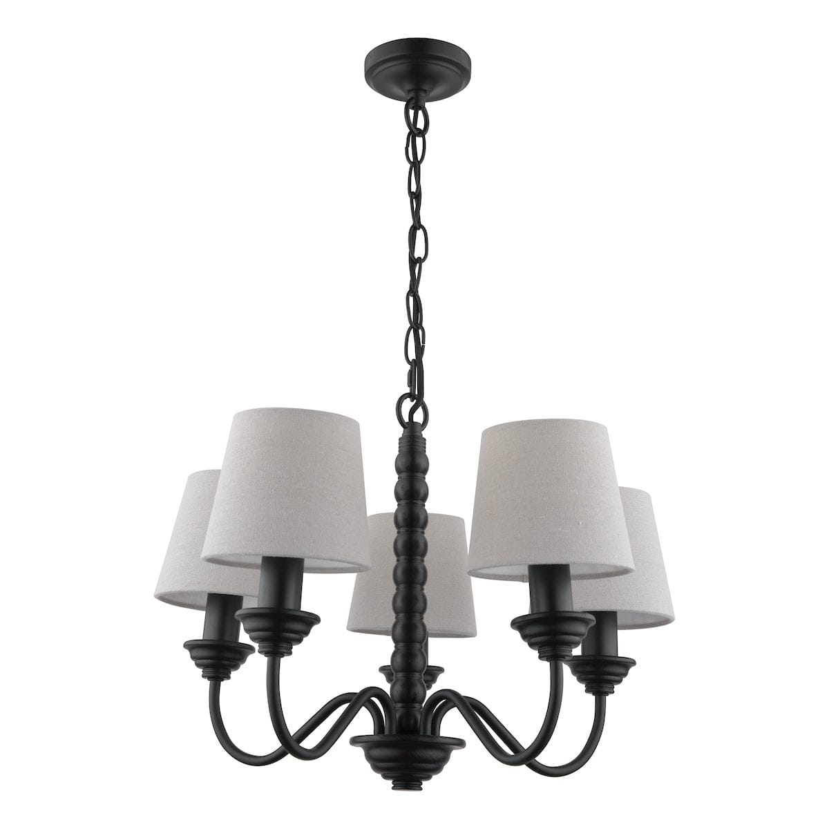 Norbury 5 Light Pendant Black