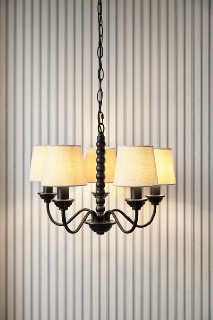 Norbury 5 Light Pendant Black