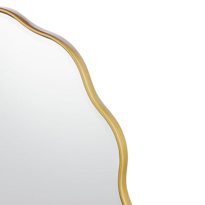 Medora Gold Waved Edge Oval Mirror