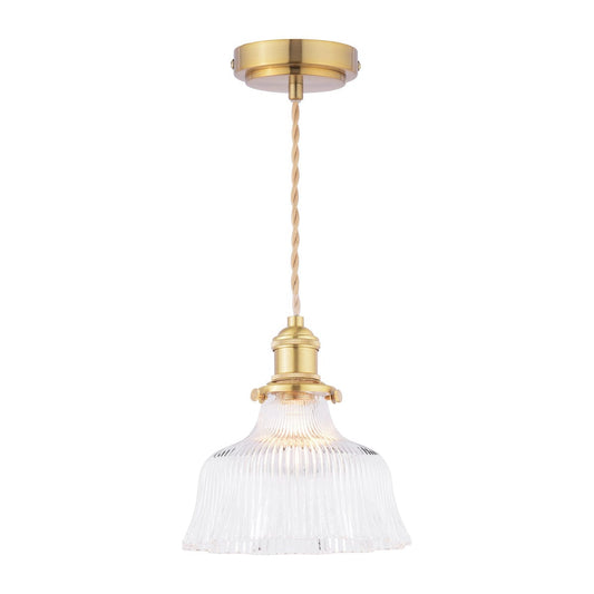 Theodore 1 Light Antique Brass Pendant