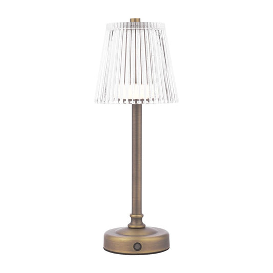 Callaghan Rechargeable Matt Antique Brass Table Lamp