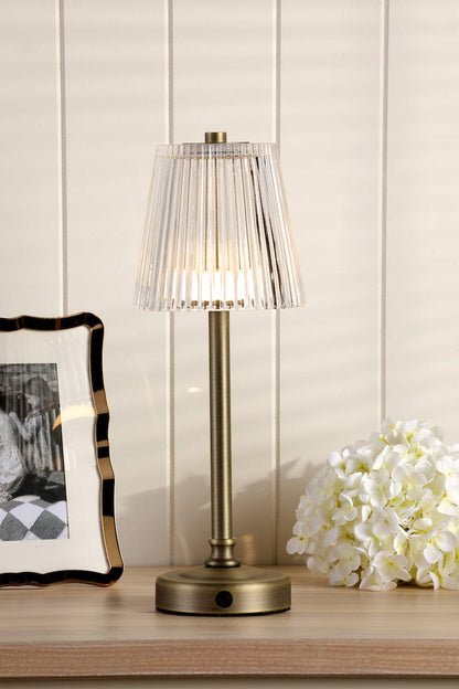 Callaghan Rechargeable Matt Antique Brass Table Lamp