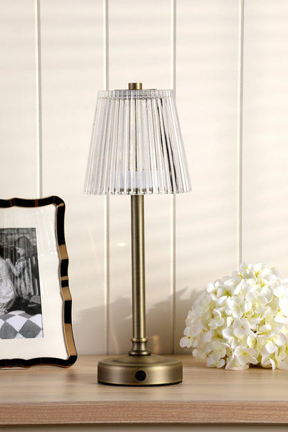 Callaghan Rechargeable Matt Antique Brass Table Lamp