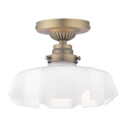 Banham 1 Light Semi Flush Matt Antique Brass