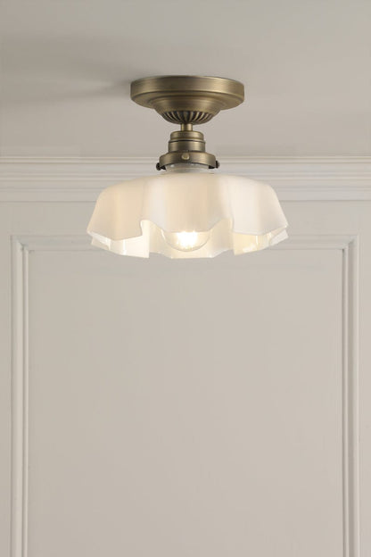 Banham 1 Light Semi Flush Matt Antique Brass