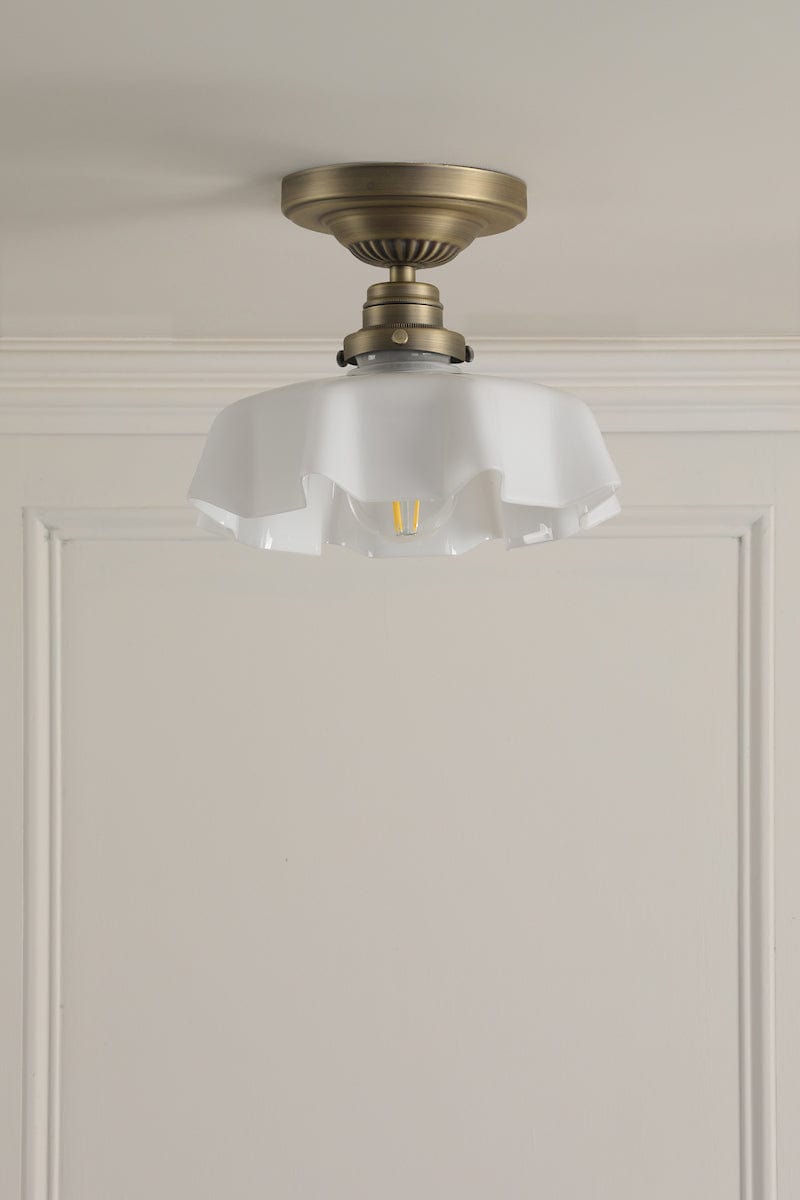 Banham 1 Light Semi Flush Matt Antique Brass