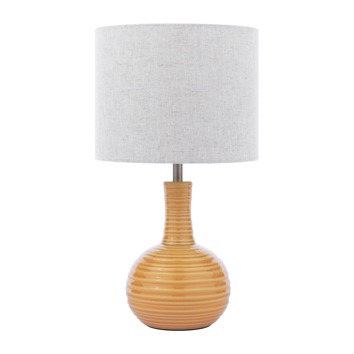 Padley Glazed Ochre Table Lamp with Shade