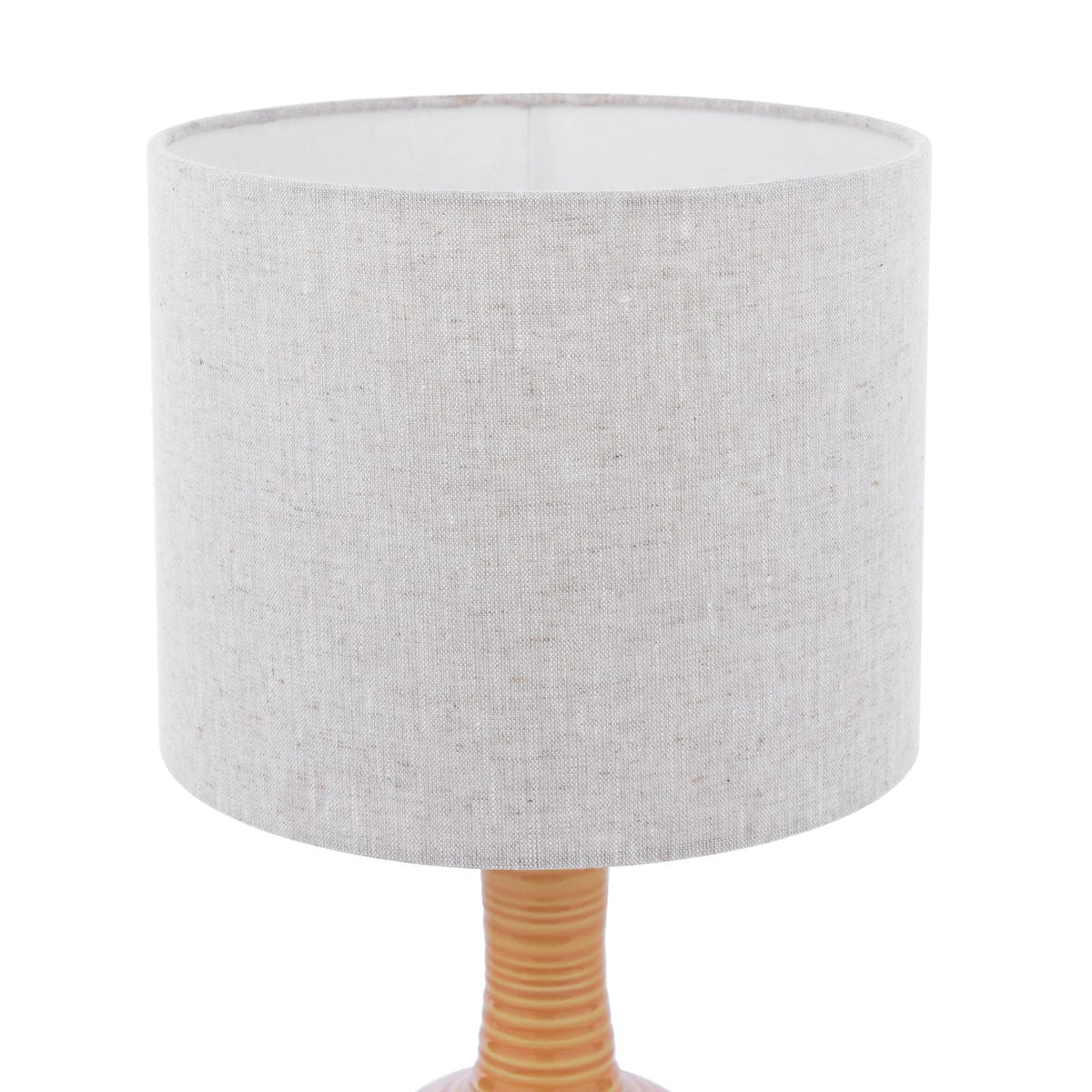 Padley Glazed Ochre Table Lamp with Shade