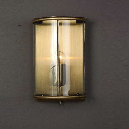 Orly Antique Brass Lantern Wall Light