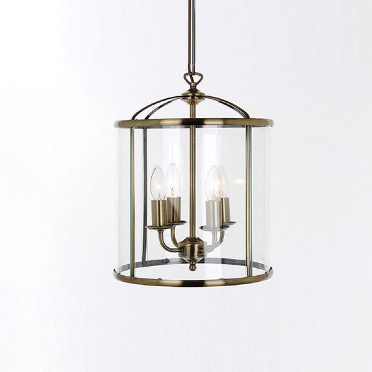 Orly 4 Light Antique Brass Lantern