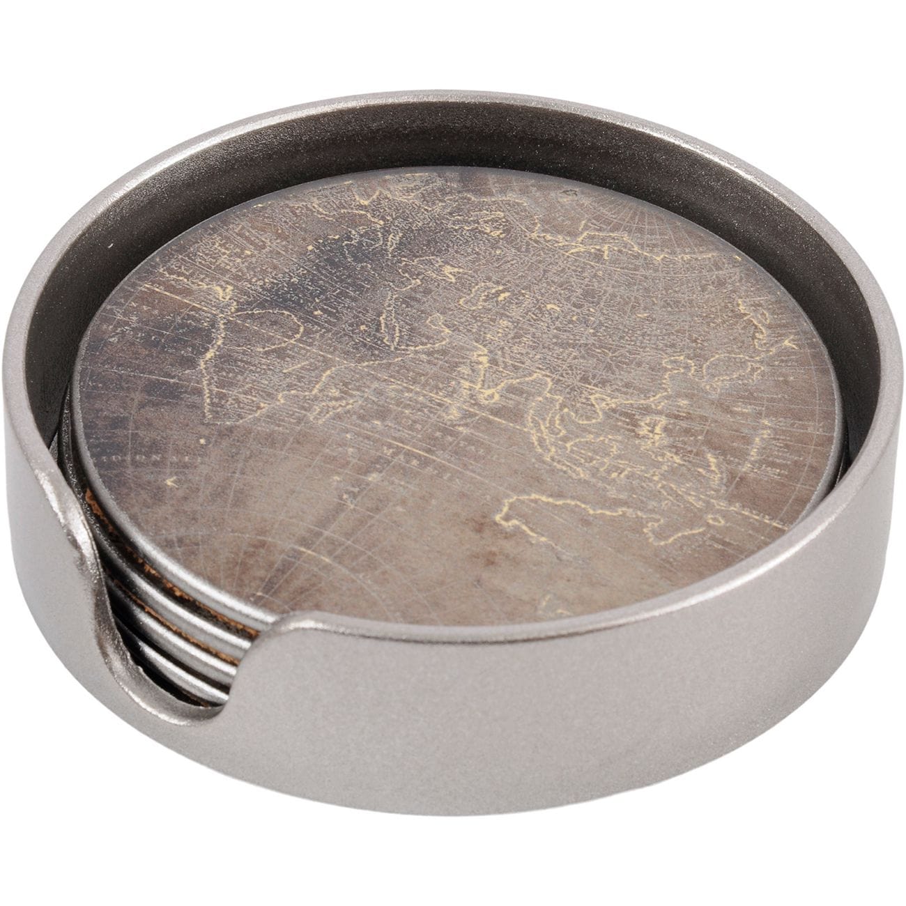 Antique Atlas Design  Set of 4 Coasters