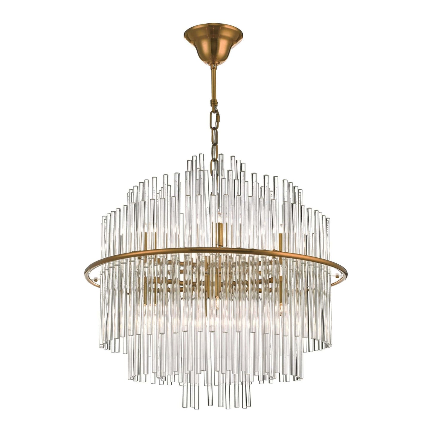 Lukas 13 Light Pendant Brushed Antique Gold