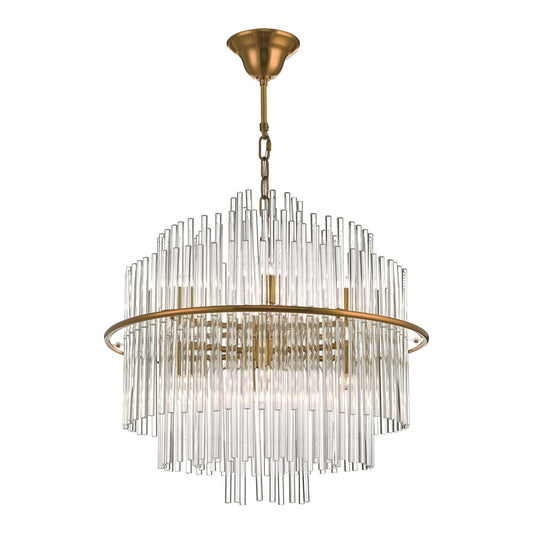 Lukas 13 Light Pendant Brushed Antique Gold