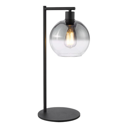 Lycia 1 Light Black Mirror Ombre Glass Table Lamp