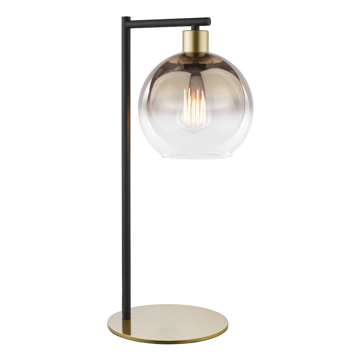 Lycia 1 Light Gold Mirror Ombre Glass Table Lamp