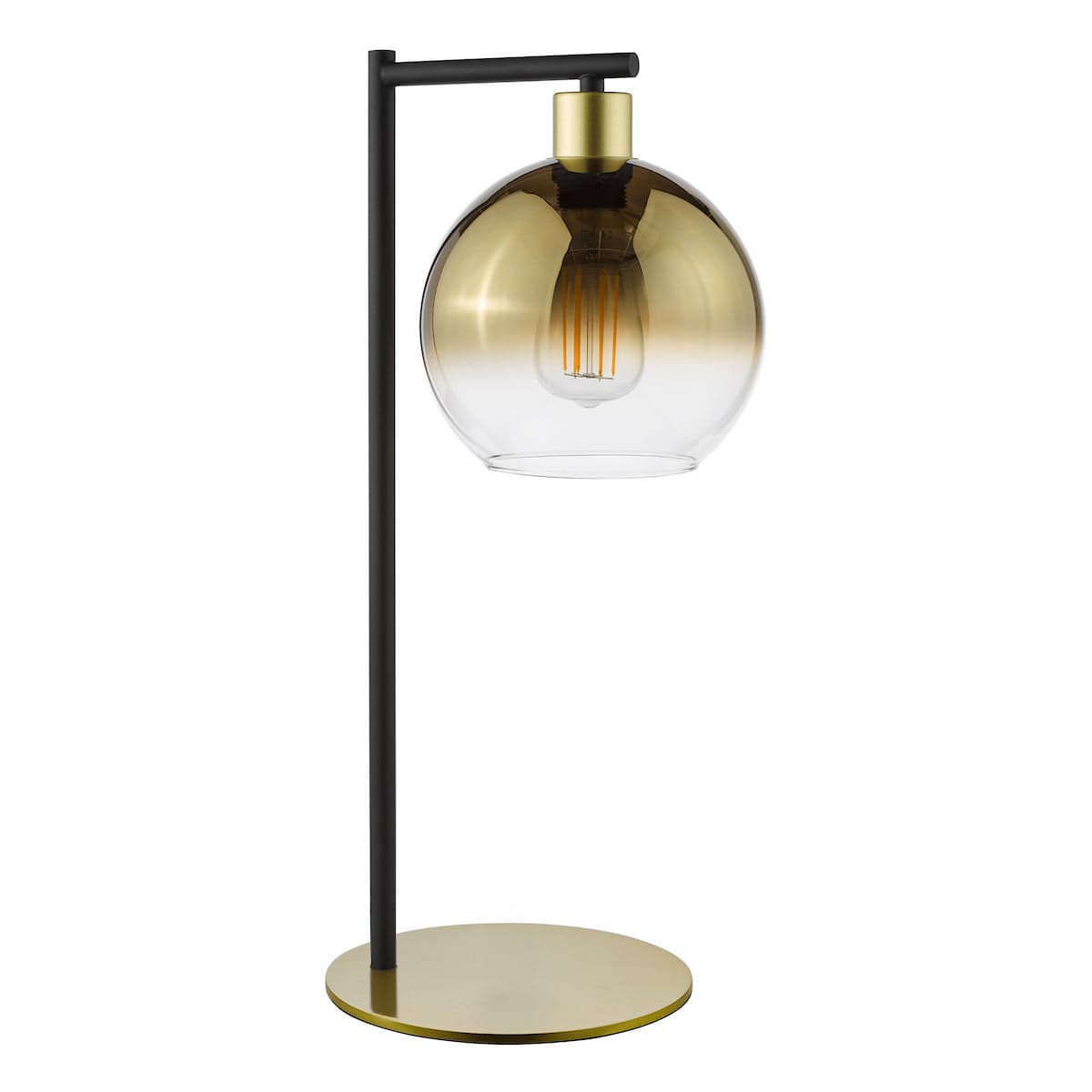 Lycia 1 Light Gold Mirror Ombre Glass Table Lamp