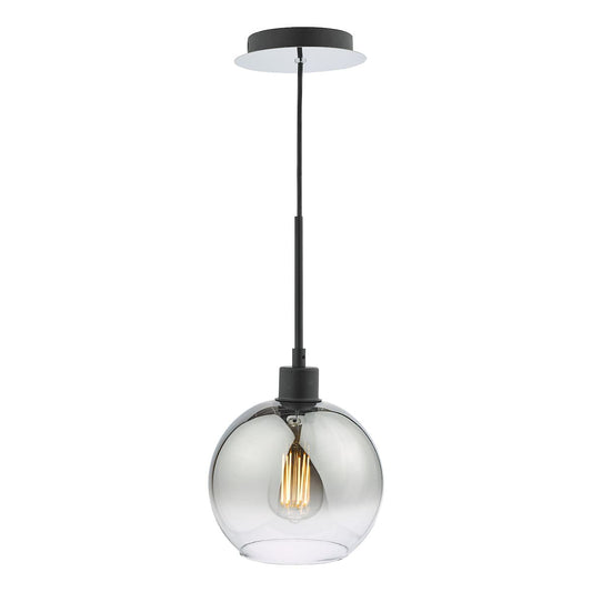 Lycia 1 Light Black Mirror Ombre Glass Pendant