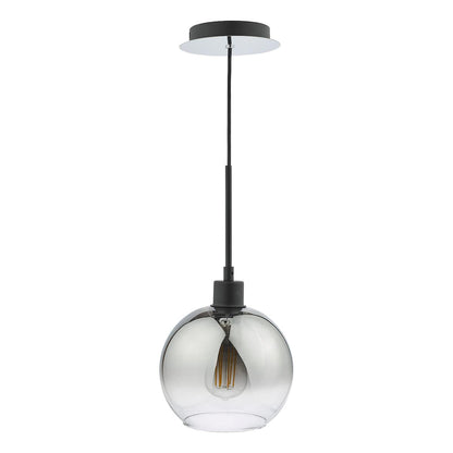 Lycia 1 Light Black Mirror Ombre Glass Pendant