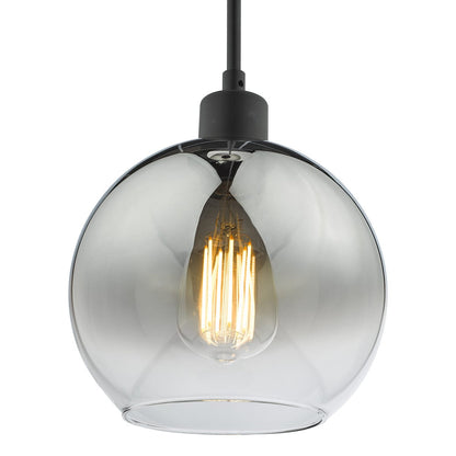 Lycia 1 Light Black Mirror Ombre Glass Pendant