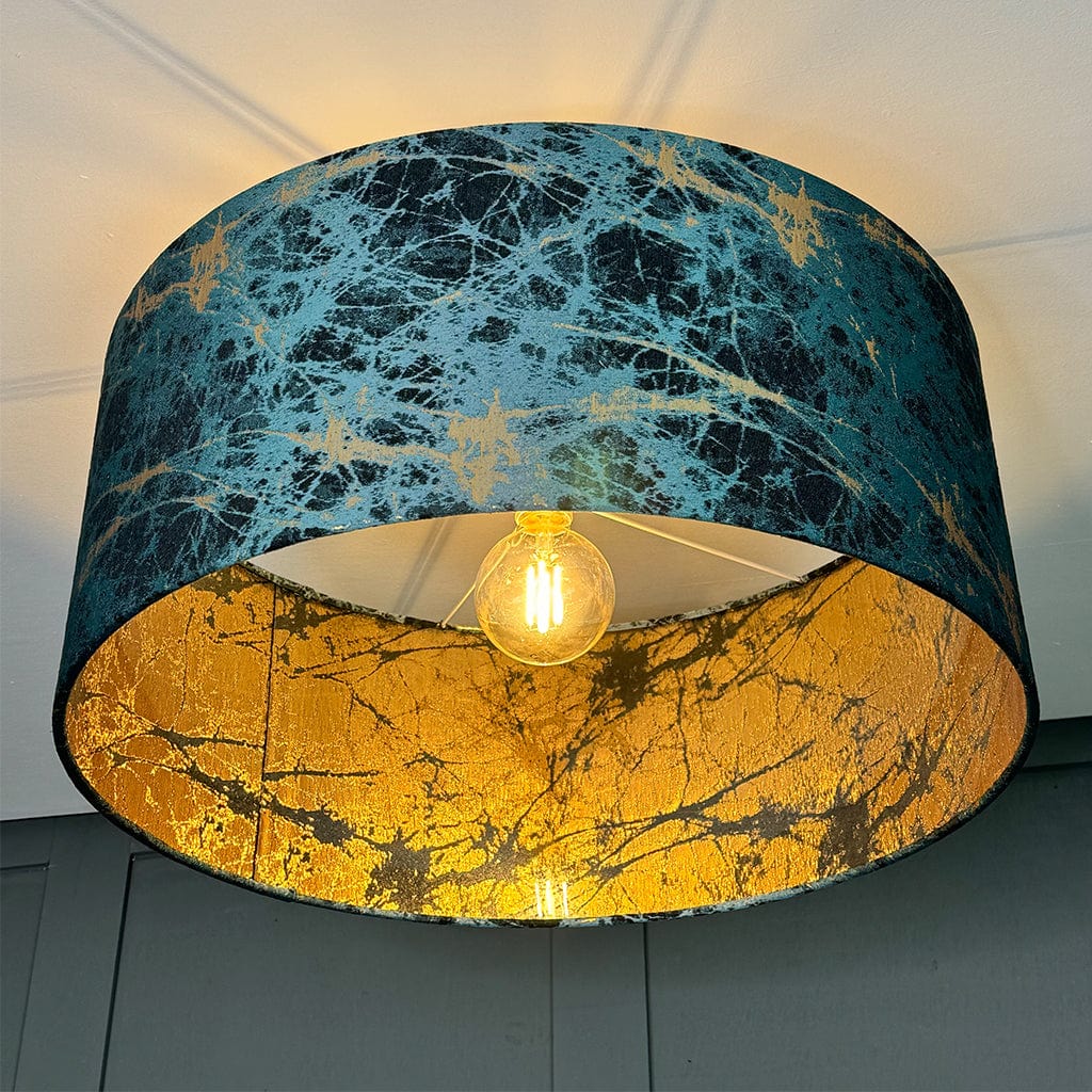Lava Teal Pendant Shade with Clear Lining