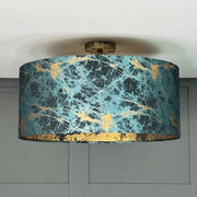 Lava Teal Pendant Shade with Clear Lining