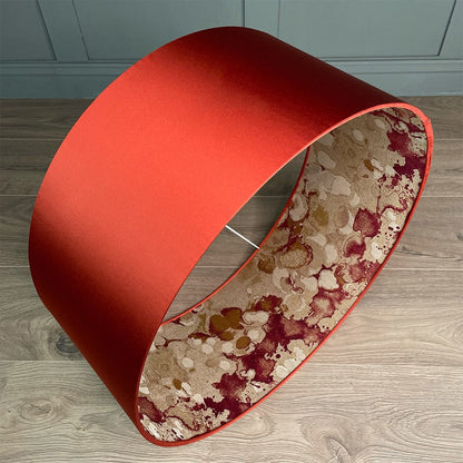 Laverne Rosso Fabric Lined Pendant Shade with Spice Outer