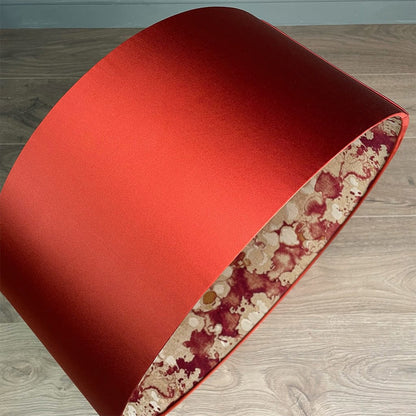 Laverne Rosso Fabric Lined Pendant Shade with Spice Outer