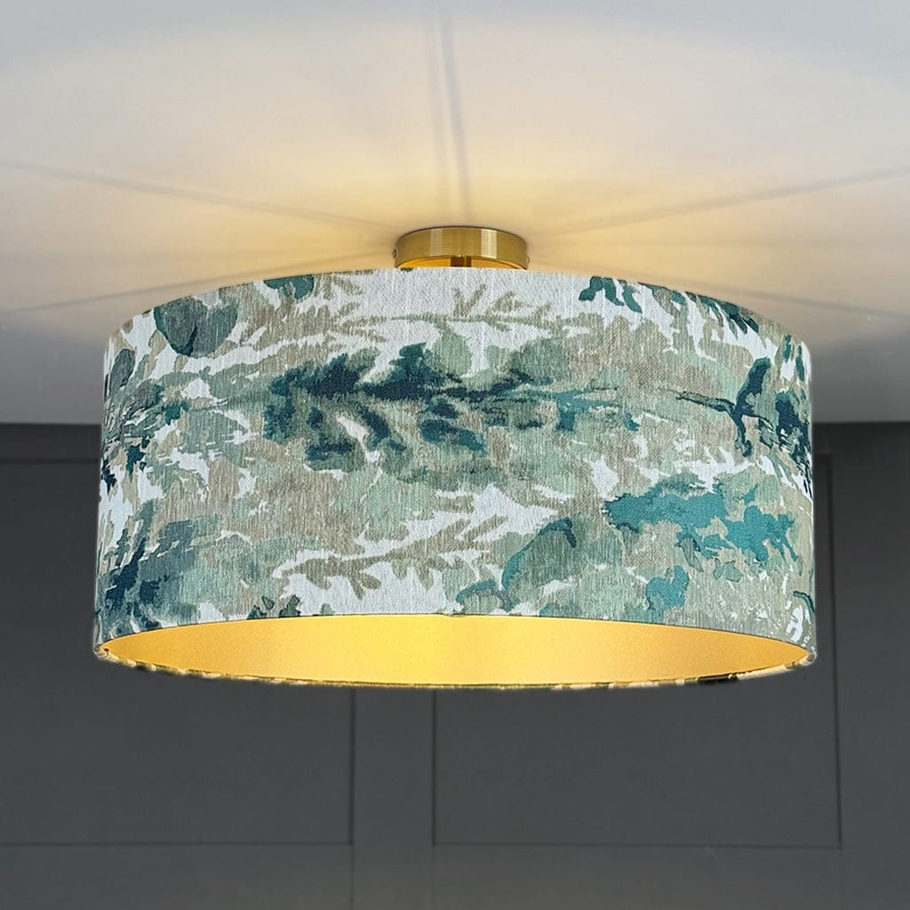 Lingdale Seafoam Pendant Shade with Champagne Lining