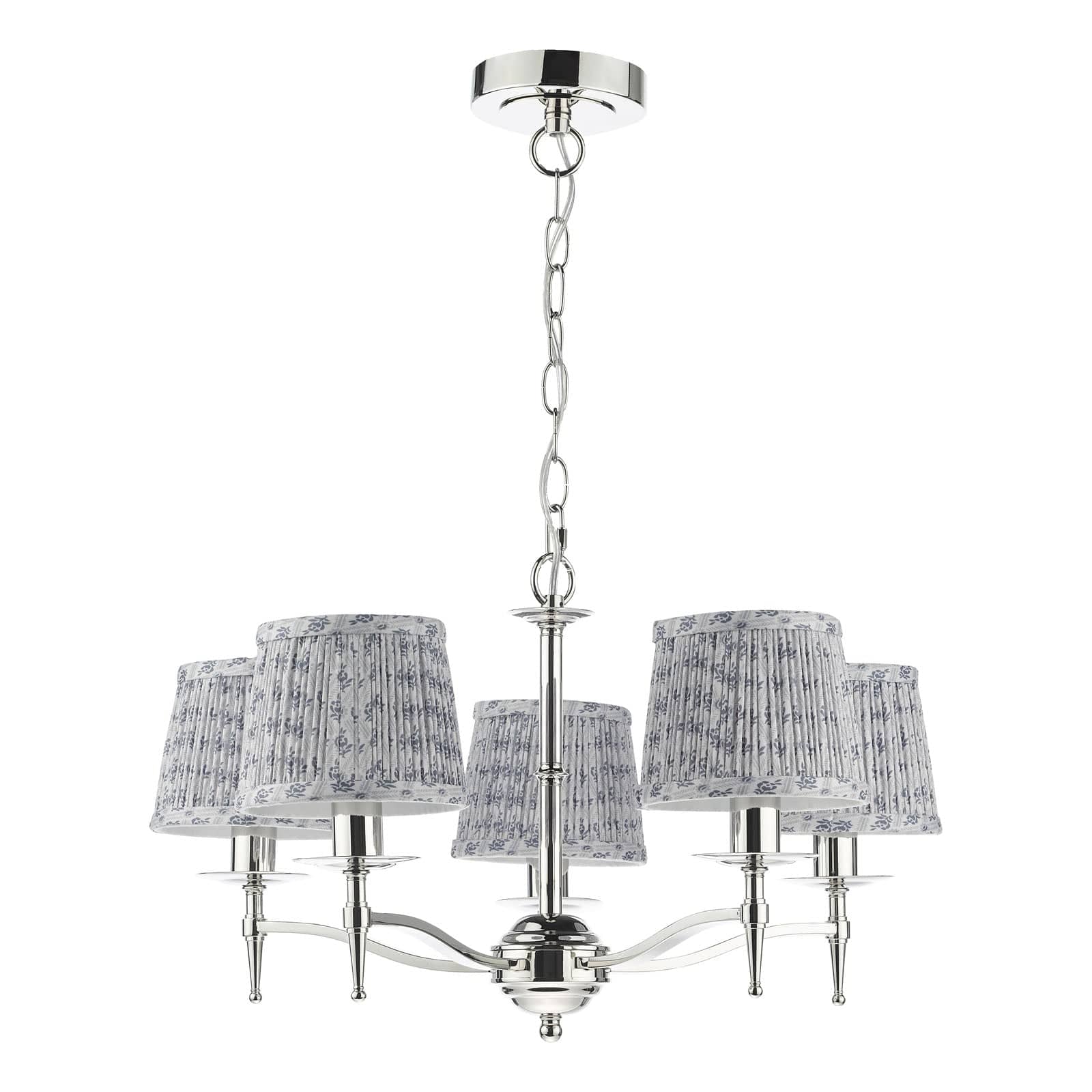 Marble Hill 5 Arm Pendant Polished Nickel