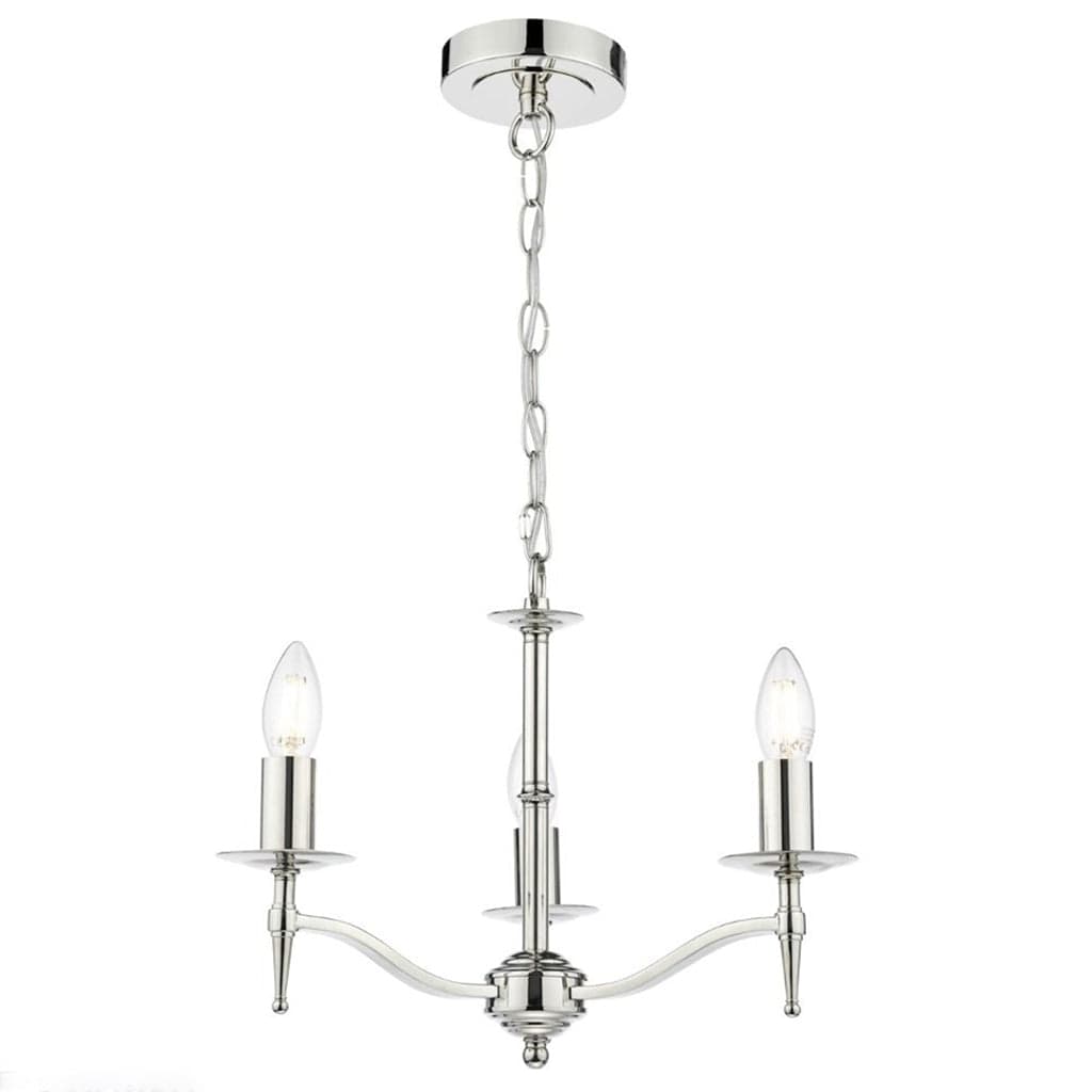 Marble Hill 3 Arm Pendant Polished Nickel