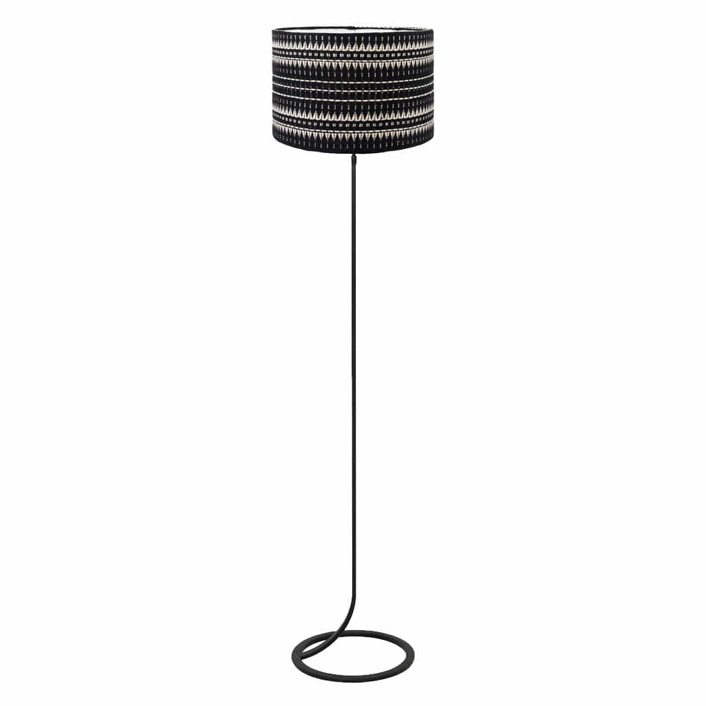 Mavey Matt Black Floor Lamp