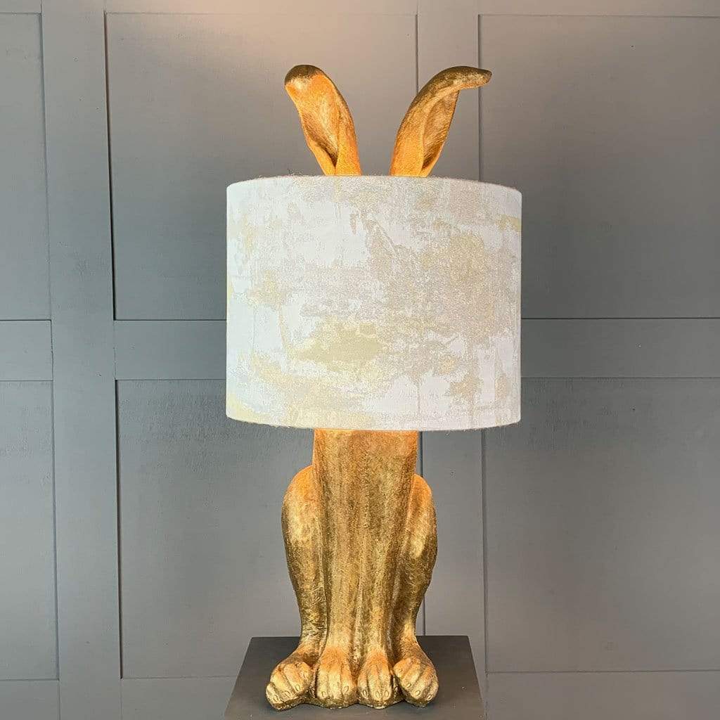 Harvey Hare Antique Brass Table Lamp & Hazel 1 Shade