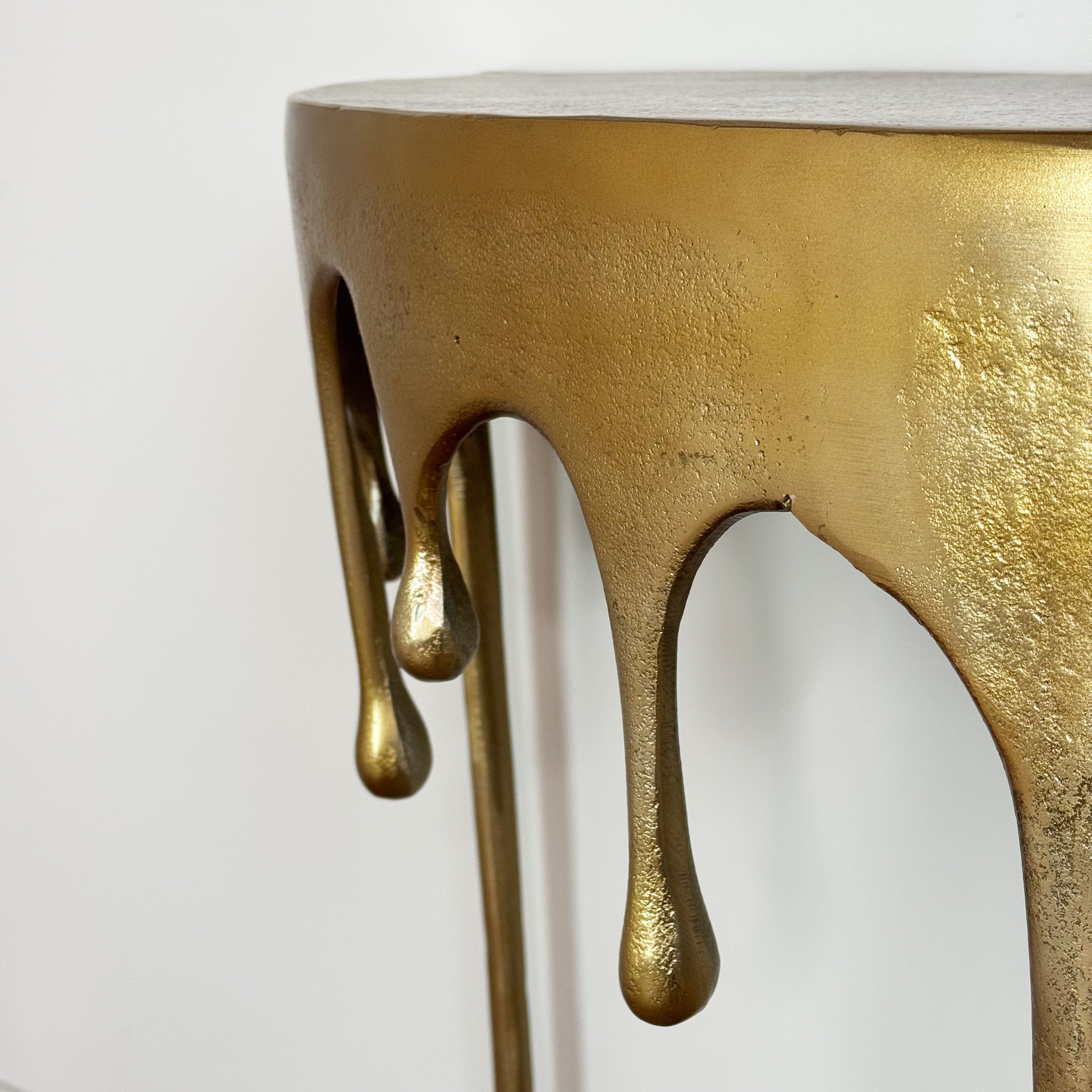 Gold Drip Console Table