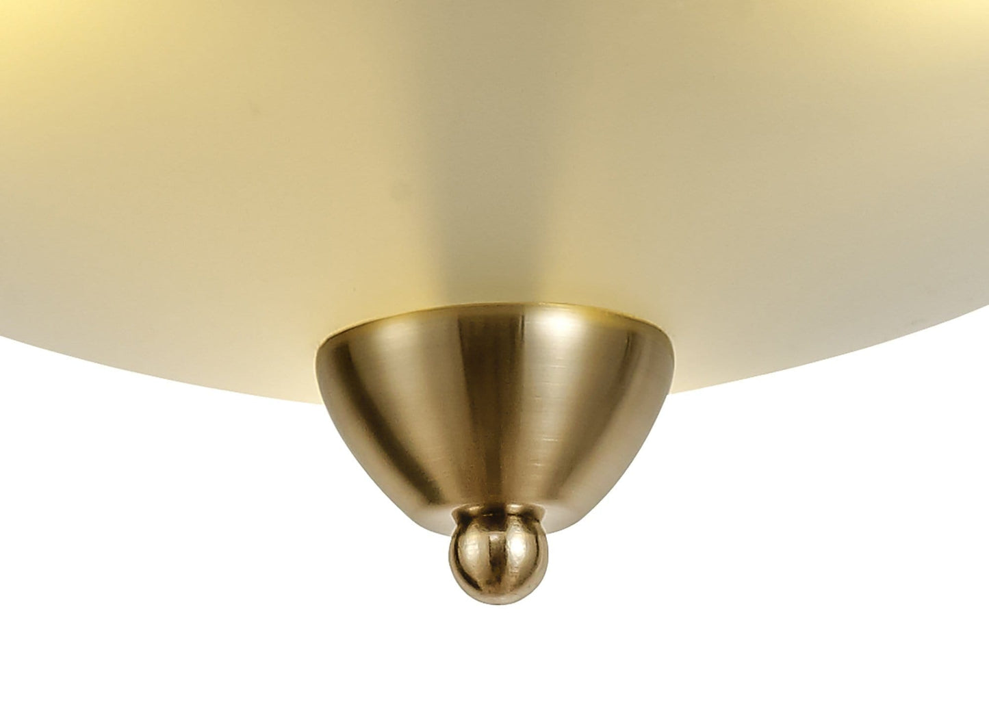 Miami 3 Light Antique Brass Semi Flush Ceiling Light